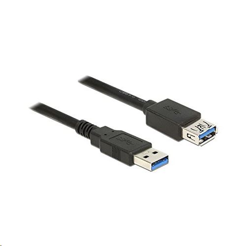 Delock 85058 USB 3.0 Type-A apa > USB 3.0 Type-A anya hosszabbító kábel, 5m, fekete Delock 85058 USB 3.0 Type-A apa > USB 3.0 Type-A anya hosszabbító kábel, 5m, fekete