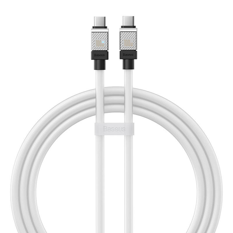 Cable USB-C to USB-C Baseus CoolPlay, 100W, 1m (white) Cable USB-C to USB-C Baseus CoolPlay, 100W, 1m (white)