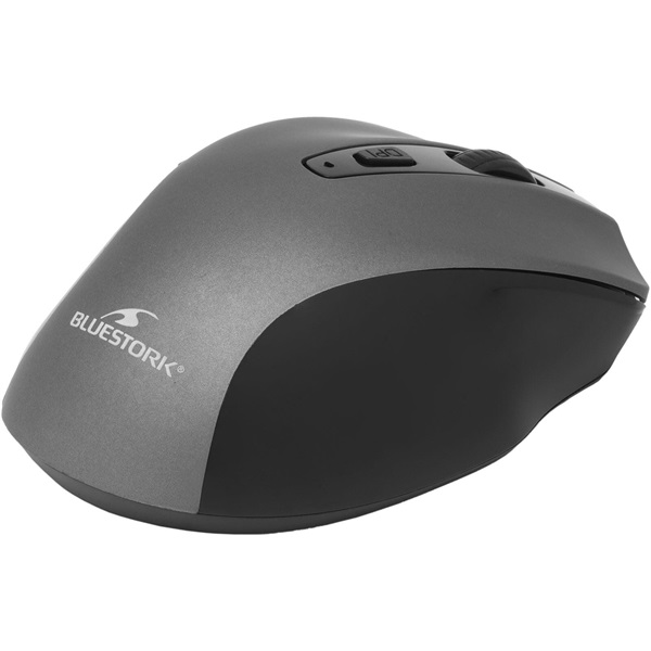 Bluestork  M-WL-OFF75-GREY  Rechargeable  1600 DPI 6 gomb  optikai Vezeték nélküli Egér  Szürke 
