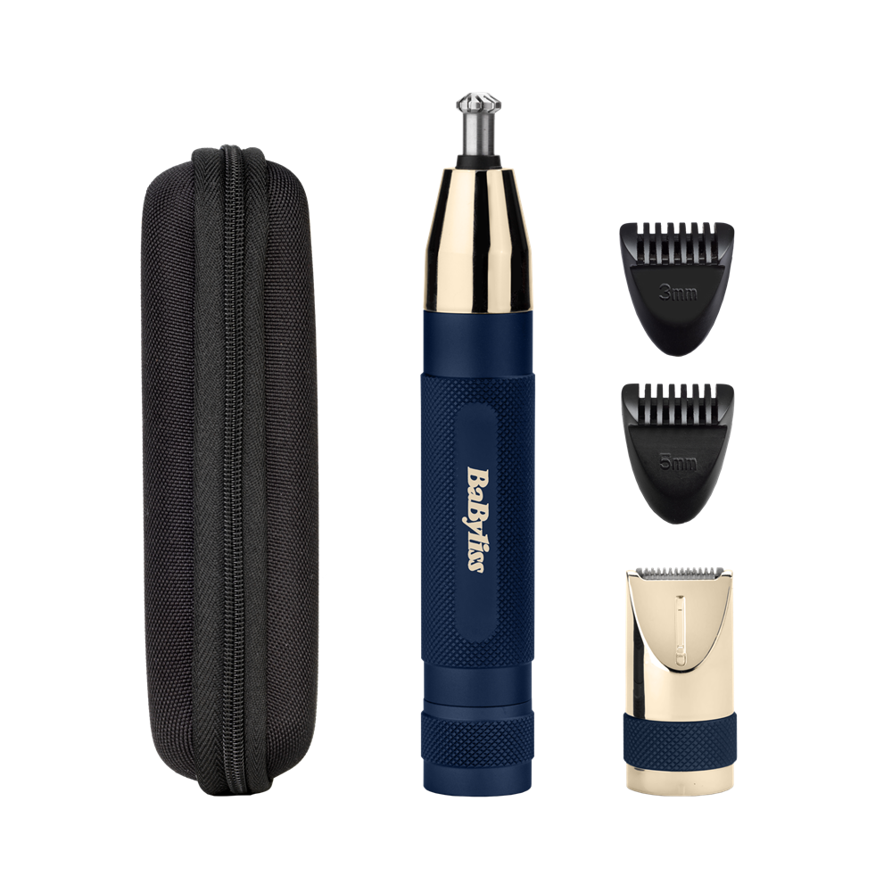BaByliss E112E Super X-Metal Series Orr- és fülszőrzetnyíró szemöldök trimmerrel Kék BaByliss E112E Super X-Metal Series Orr- és fülszőrzetnyíró szemöldök trimmerrel Kék