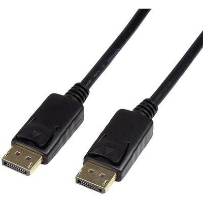 LogiLink Kijelző csatlakozó Csatlakozókábel [1x DisplayPort dugó - 1x DisplayPort dugó] 5.00 m Fekete