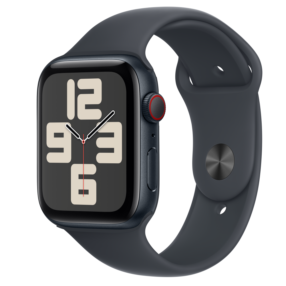 Apple Watch SE2 v3 Cellular 44mm fekete alutok sportszíj M/L