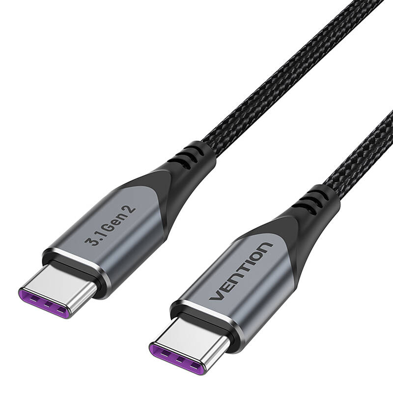 USB-C-USB-C 100W Vention TAHHF 5A 1m USB 3.1 Gen2 4k kábel (szürke) USB-C-USB-C 100W Vention TAHHF 5A 1m USB 3.1 Gen2 4k kábel (szürke)