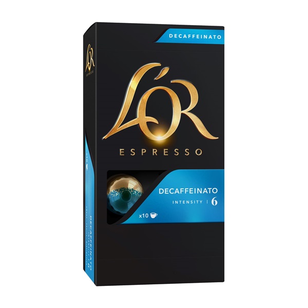 Douwe Egberts L`OR Decaffeinato Nespresso kompatibilis 10 db kávékapszula Douwe Egberts L`OR Decaffeinato Nespresso kompatibilis 10 db kávékapszula