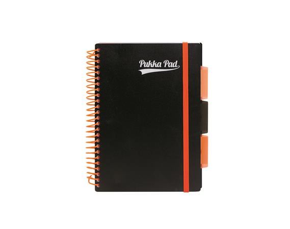 Pukka Pad spirálfüzet, A5, vonalas, 100 lap "Neon black project book" (PUPN7665V) Pukka Pad spirálfüzet, A5, vonalas, 100 lap "Neon black project book" (PUPN7665V)