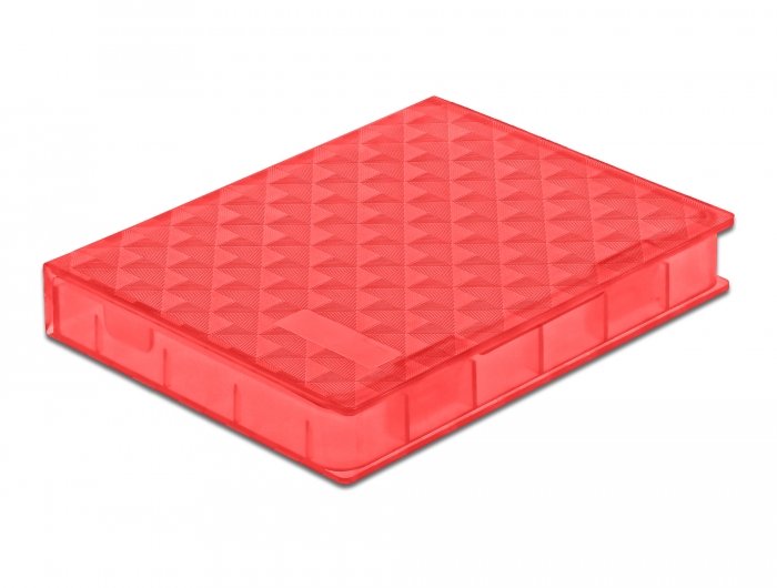 Delock 2.5  HDD / SSD átlátszó védő piros (18370)
