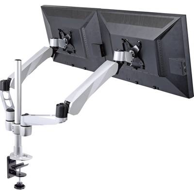2-szeres monitor tartó, asztalra szerelhető, gáznyomásos technika, Grommet- és C csíptetővel, SpeaKa Professional Flex 2-szeres monitor tartó, asztalra szerelhető, gáznyomásos technika, Grommet- és C csíptetővel, SpeaKa Professional Flex