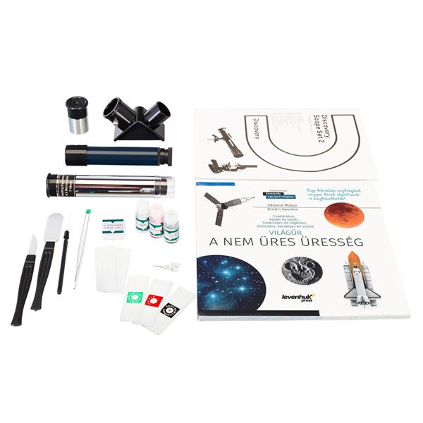 Discovery Scope Set 2 asztali csillagászati egyszemes távcső + biológiai mikroszkóp készlet + könyv