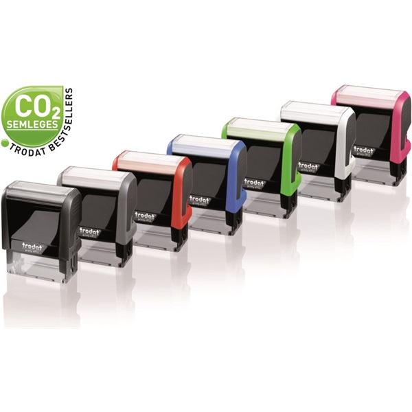 Bélyegző, TRODAT "Printy 4912", fekete ház, fekete párnával Bélyegző, TRODAT "Printy 4912", fekete ház, fekete párnával