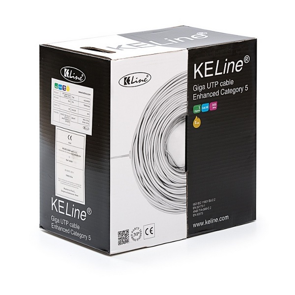KELine UTP 4x2xAWG24 kábel CAT5e 305m szürke (799053-Eca-RLX)