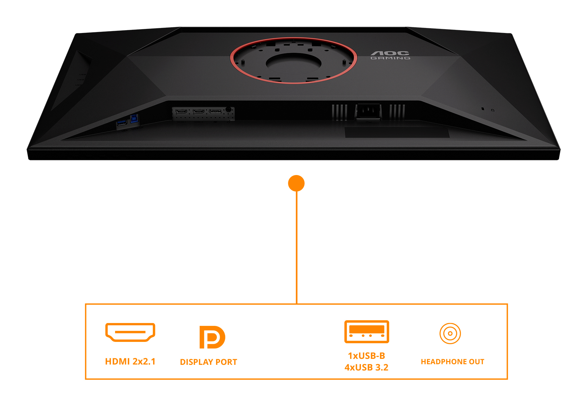 AOC 31,5" U32G4U Monitor - 3840x2160, 4K, LED, IPS, 120Hz, 0,5ms, FreeSync, Pivot, Gamer, Fekete