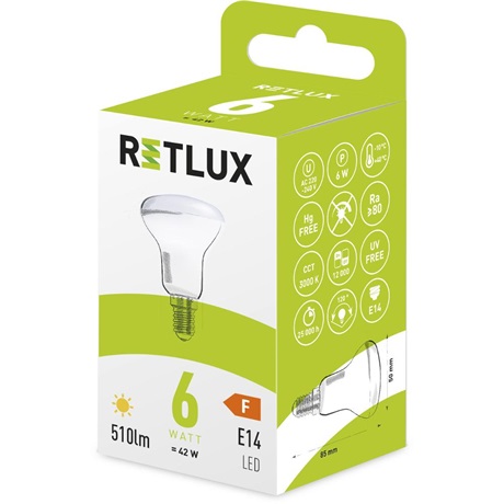 Retlux RLL 421 LED IZZÓ R50 E14 SPOT 6W WW