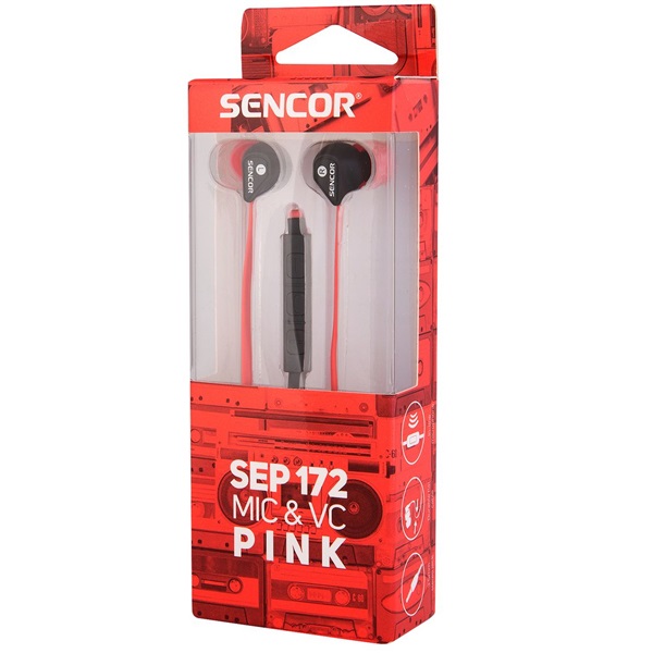 Sencor SEP 172 mikrofonos rózsaszín fülhallgató Sencor SEP 172 mikrofonos rózsaszín fülhallgató