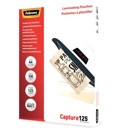 FELLOWES 125 mikron A4  matt 100 db Meleglamináló fólia