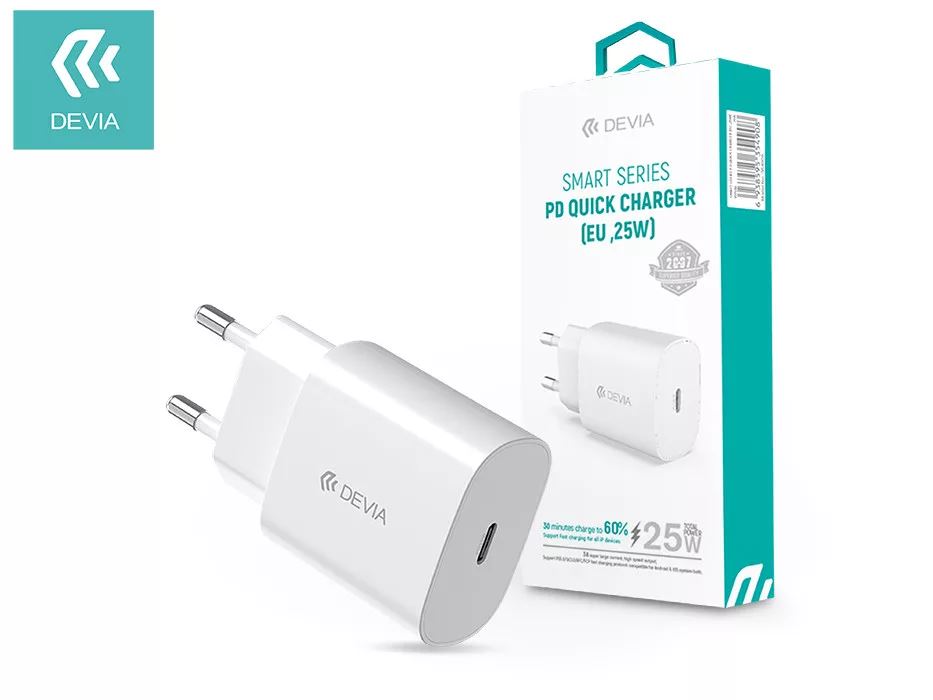 Devia hálózati töltő adapter Type-C 25W - Devia Smart Series PD3.0 Quick Charger (ST354908) Devia hálózati töltő adapter Type-C 25W - Devia Smart Series PD3.0 Quick Charger (ST354908)