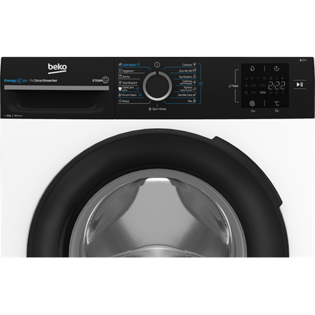 Beko BM3WFSU38413WPBB1 Elöltöltős mosógép - 11 kg, 1400 ford./perc, A Energiaosztály, Higiénikus gőz, Eco Bubble technológia