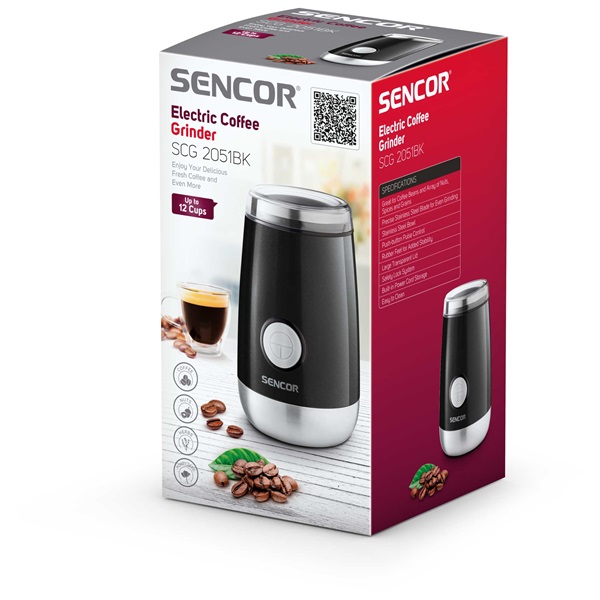 Sencor SCG 2051BK elektromos kávédaráló fekete