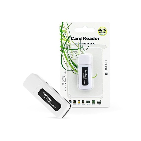 Haffner PT-6630 USB fektete/fehér univerzális memóriakártya-olvasó Haffner PT-6630 USB fektete/fehér univerzális memóriakártya-olvasó