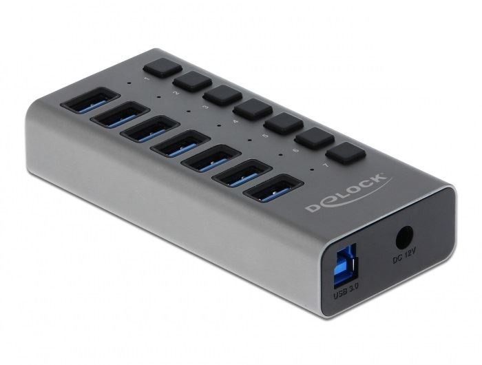 Delock 63669 7 portos kapcsolós USB 3.0 HUB