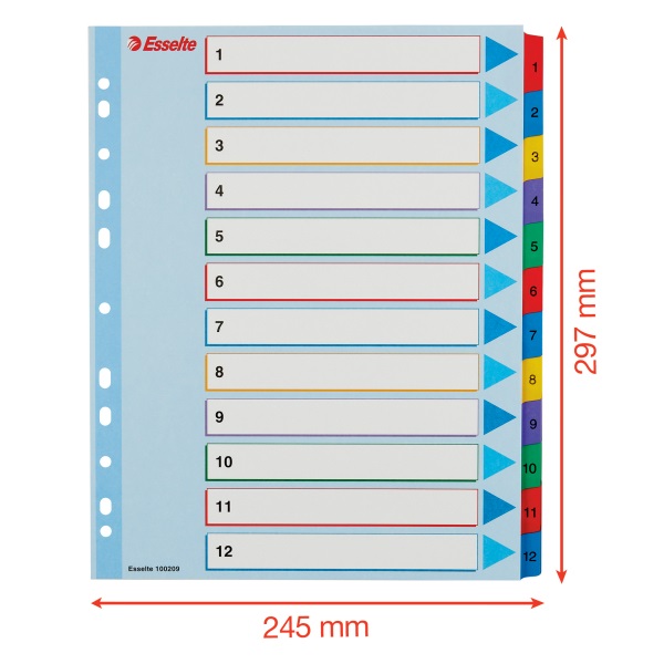 Esselte A4 1-12 újraírható regiszter