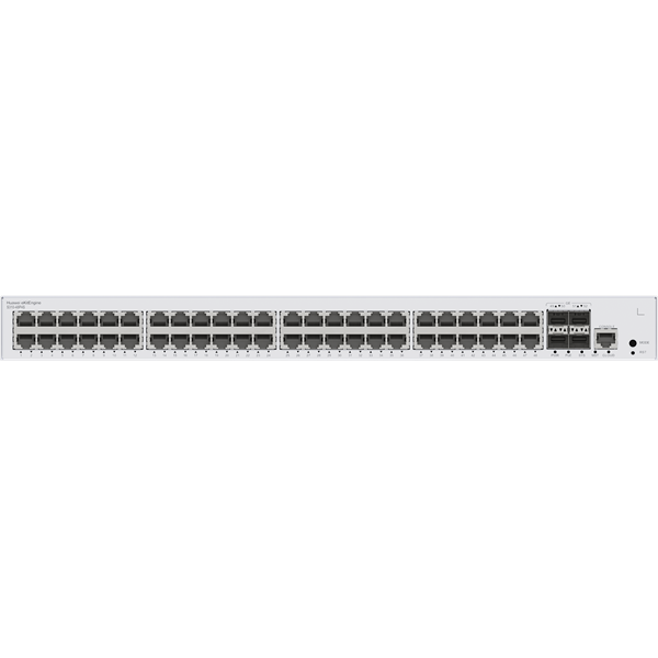 Huawei eKit Switch 48x1000Mbps (380W POE+) + 4x1GE (SFP) + 1konzol port, iStack, Layer2+ managed, Rackes - S310-48P4S