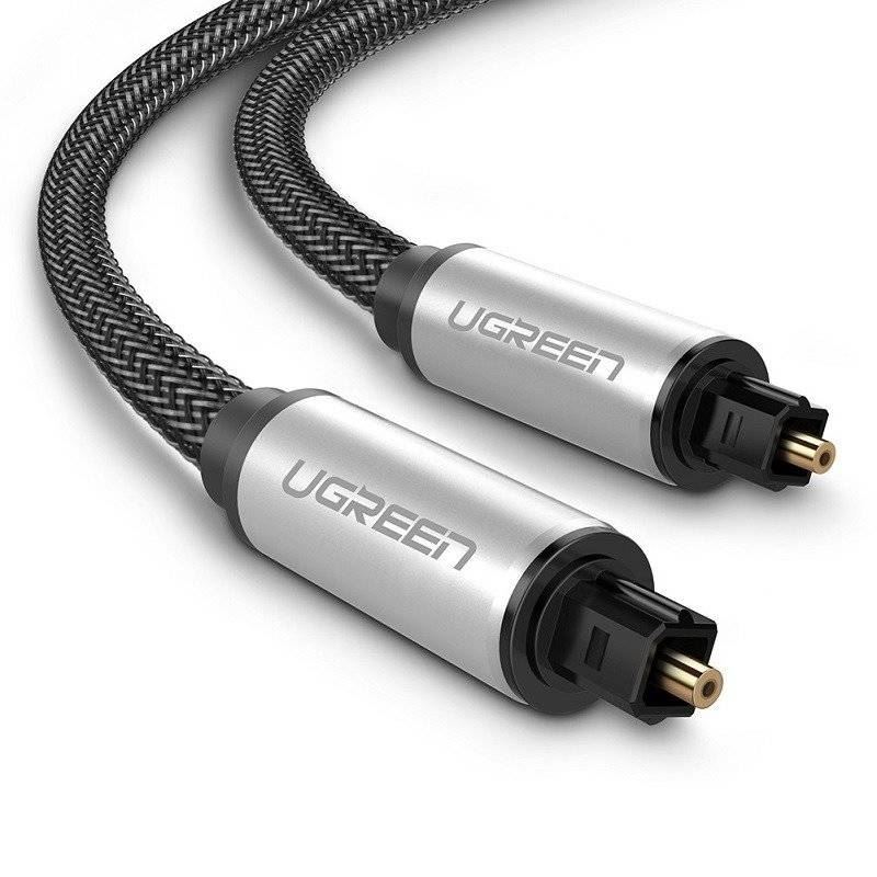UGREEN AV108 Toslink audio optikai kábel, fonott alumínium, 1.5m, szürke (10542) UGREEN AV108 Toslink audio optikai kábel, fonott alumínium, 1.5m, szürke (10542)
