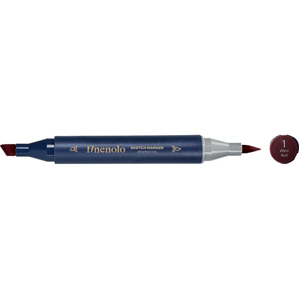 Deli Finenolo 1 - Wine Red kétvégű permanent ART marker Deli Finenolo 1 - Wine Red kétvégű permanent ART marker