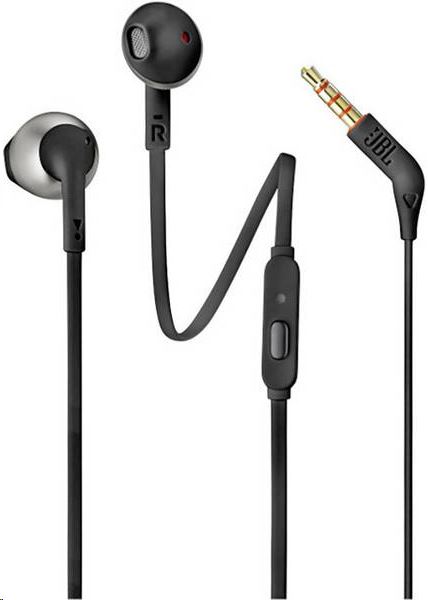 JBL Tune 205 mikrofonos fülhallgató fekete (JBLT205BLK)