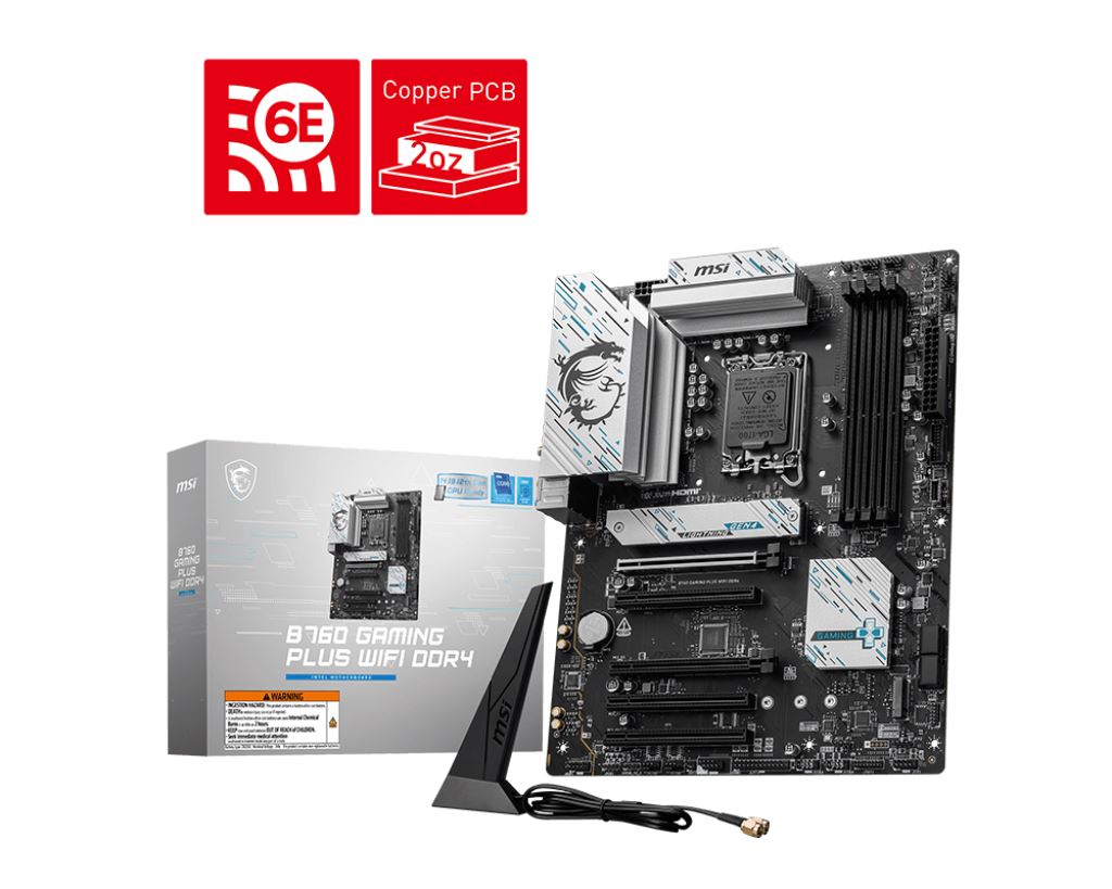 MSI B760 GAMING PLUS WIFI DDR4 alaplap (7D98-043R)