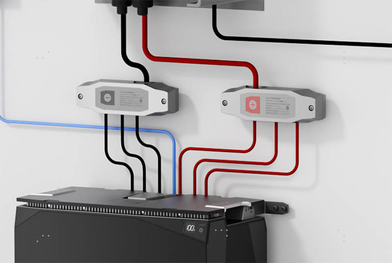 Busbar az EcoFlow Power Kits akkumulátorokhoz. Busbar az EcoFlow Power Kits akkumulátorokhoz.