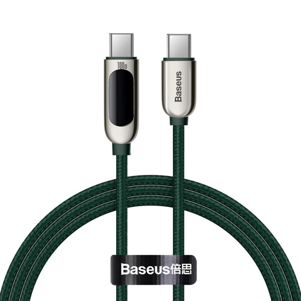 Baseus USB-C – USB-C kábel 100W 1m zöld (CATSK-B06)