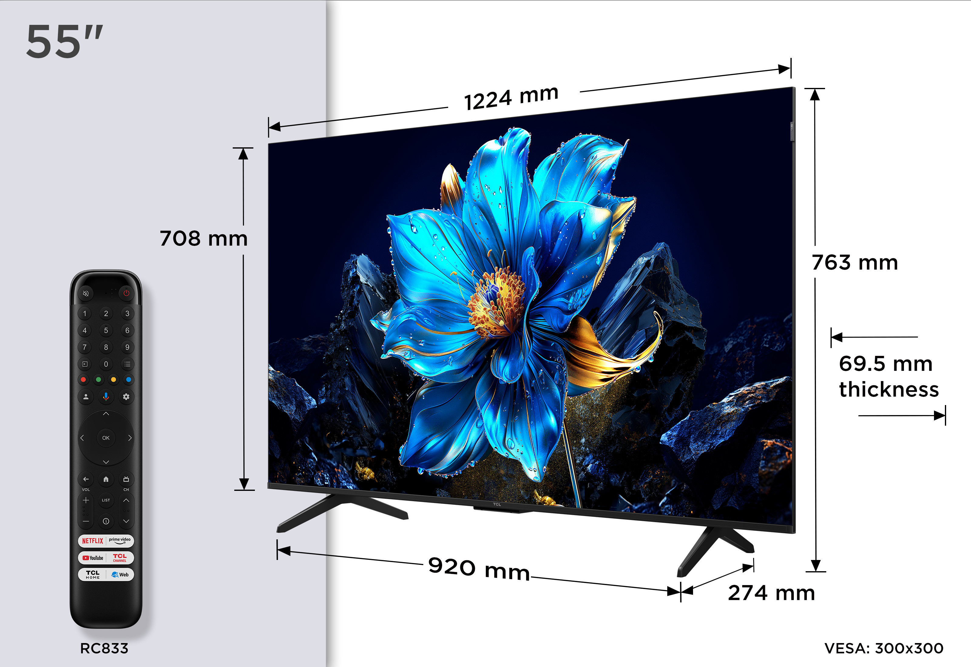 TCL 55P7K Televízió