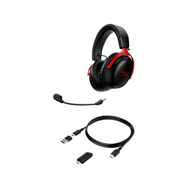 HyperX Cloud III Wireless fekete-piros gamer headset HyperX Cloud III Wireless fekete-piros gamer headset