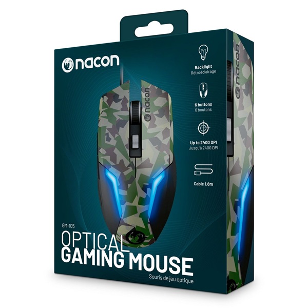 Nacon 2809106 GM-105 Forest Camo gamer egér Nacon 2809106 GM-105 Forest Camo gamer egér
