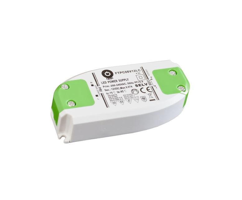 POS Power FTPC8V12 12V/0.67A 8W IP20 LED tápegység POS Power FTPC8V12 12V/0.67A 8W IP20 LED tápegység