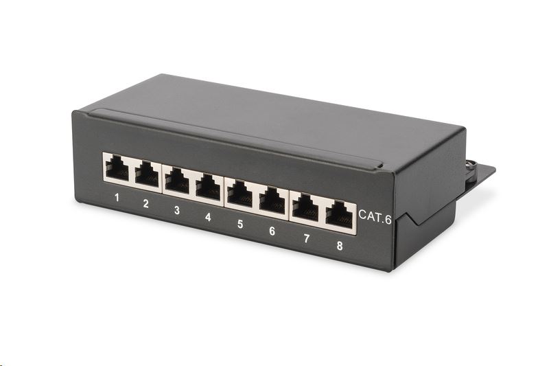 Digitus DN-91608SD Class E patch panel 8 port CAT 6 árnyékolt Digitus DN-91608SD Class E patch panel 8 port CAT 6 árnyékolt