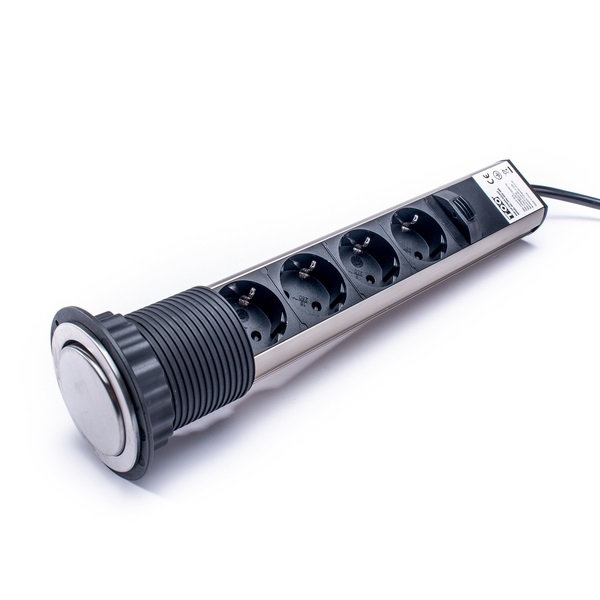 TOO PPS-309-4BR IP20, 4x 2P+F, szálcsiszolt asztalba süllyeszthető elosztó TOO PPS-309-4BR IP20, 4x 2P+F, szálcsiszolt asztalba süllyeszthető elosztó