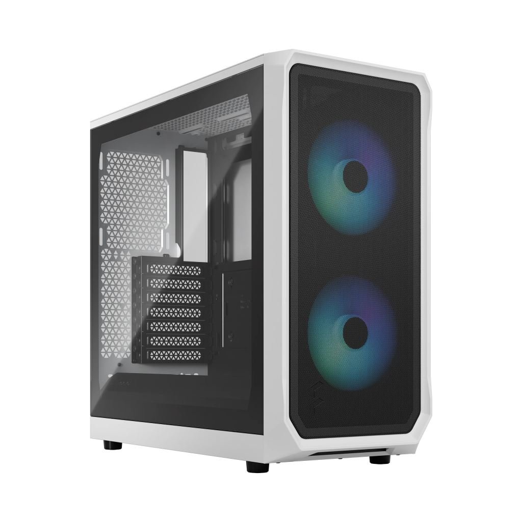 Fractal Design FD-C-FOC2A-04 Focus 2 RGB White Clear Tint táp nélküli ablakos ház fehér Fractal Design FD-C-FOC2A-04 Focus 2 RGB White Clear Tint táp nélküli ablakos ház fehér