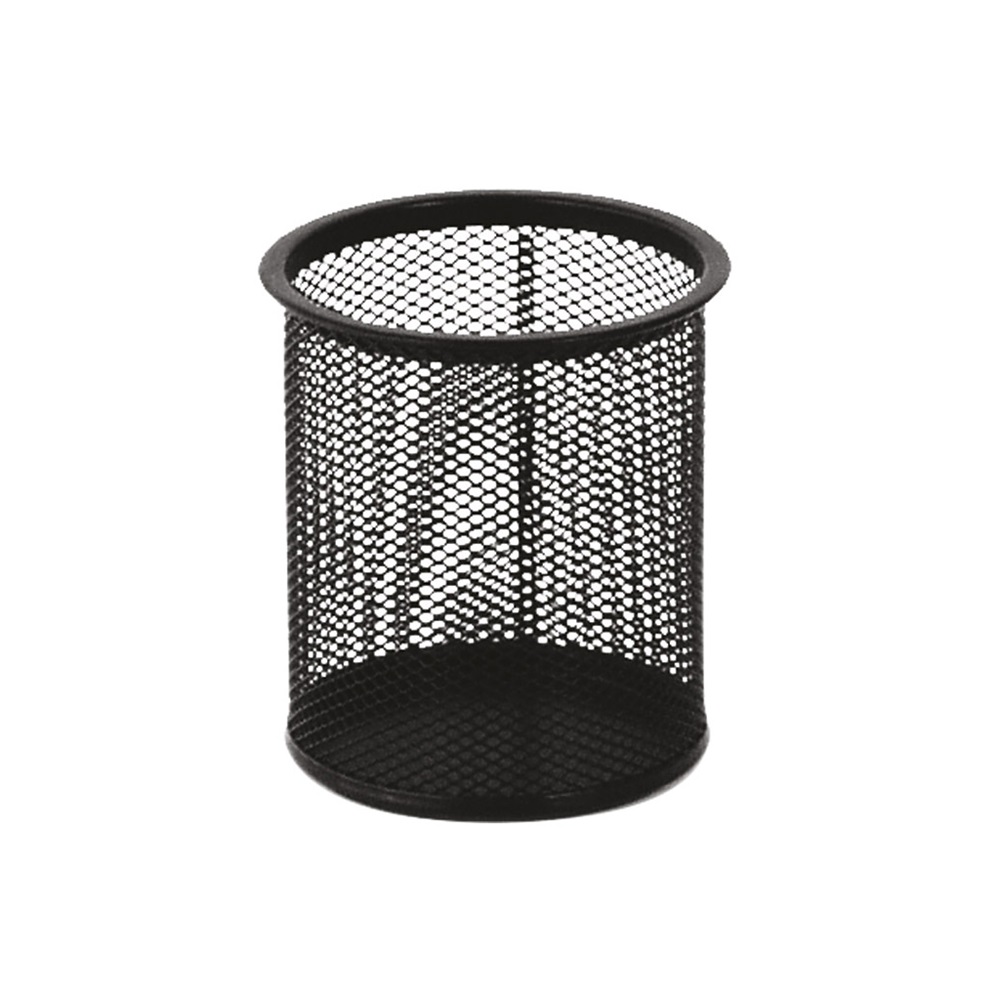 Fornax Fémhálós írószertartó pohár kerek , fekete (A-104703)