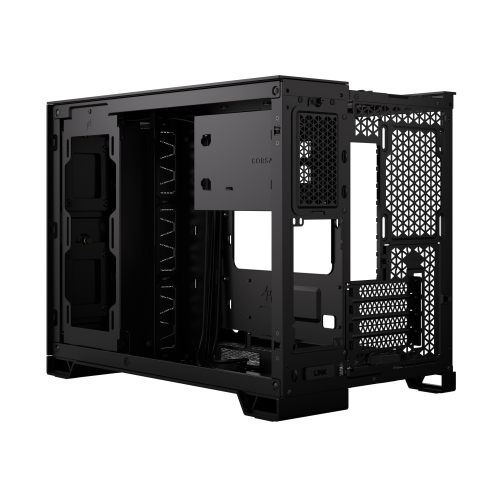 CORSAIR 2500D Airflow Tempered Glass Mid-Tower számítógépház fekete