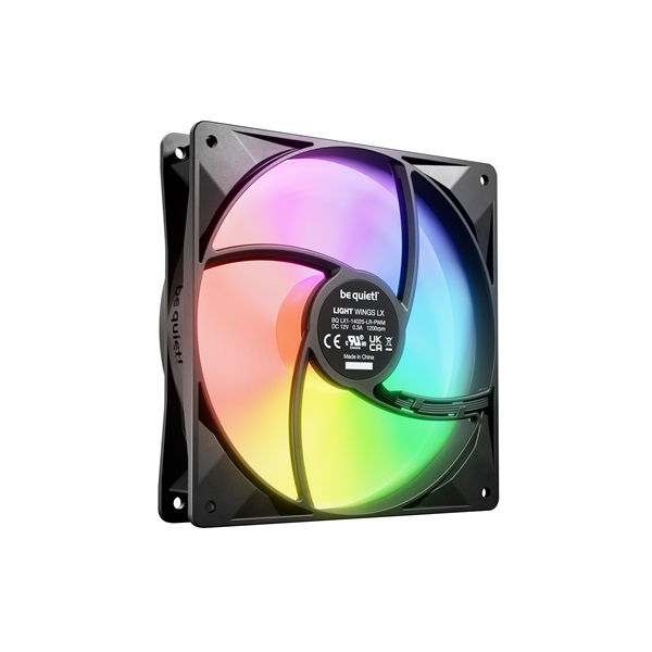 Be Quiet! Cooler 14cm LIGHT WINGS LX 140mm PWM Triple-Pack RGB 1200rpm 22,9dB Fekete Be Quiet! Cooler 14cm LIGHT WINGS LX 140mm PWM Triple-Pack RGB 1200rpm 22,9dB Fekete