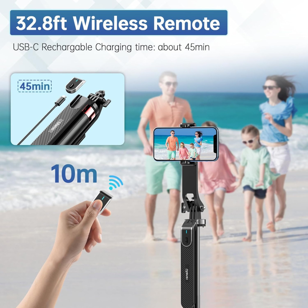 Ulanzi MA09 v2 selfie állvány  monopod telefonokhoz  bluetooth kioldó  180cm max magasság