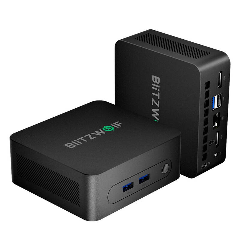 BlitzWolf BW-MPC2 Windows 11 Intel Dual Display Mini PC Fekete 