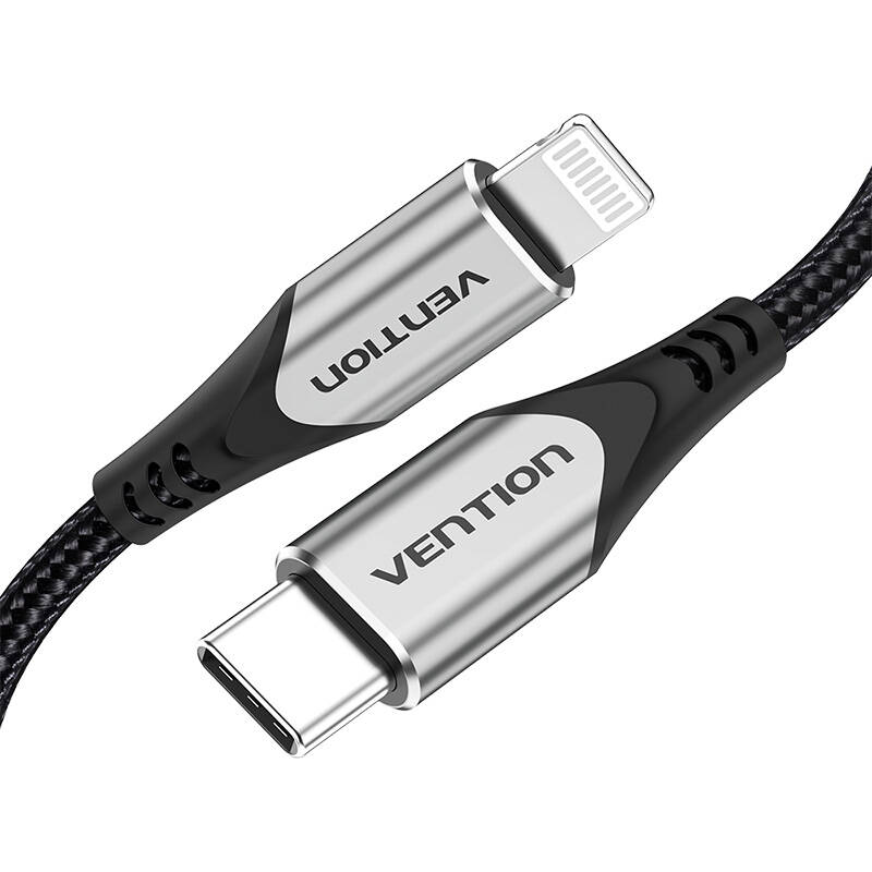 USB 2.0 to Lightning Cable Vention TACHH 2m Gray USB 2.0 to Lightning Cable Vention TACHH 2m Gray