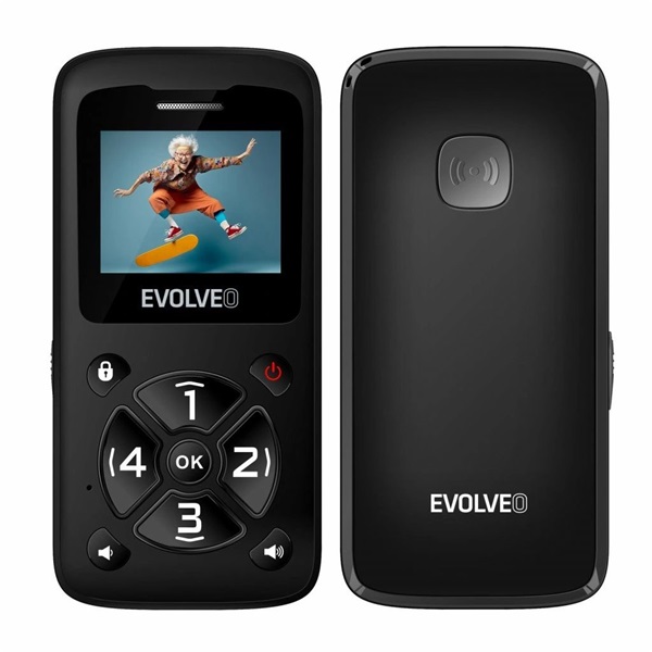 Evolveo EasyPhone ID 1,77" Mobiltelefon Fekete Evolveo EasyPhone ID 1,77" Mobiltelefon Fekete