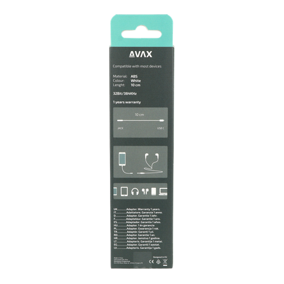  AVAX AD300 CONNECT Type C - 3.5 Jack adapter