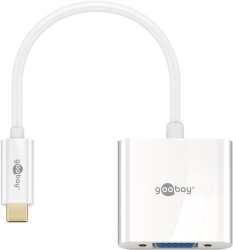 Goobay USB Type-C apa - VGA anya átalakító fehér Goobay USB Type-C apa - VGA anya átalakító fehér