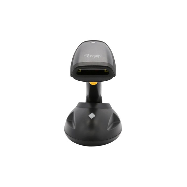 EQuip Wireless 1D Laser Barcode Scanner Long Distance with Stand Vonalkódolvasó Fekete