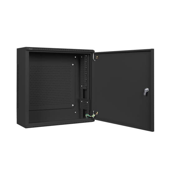 Lanberg 19" fali rack szekrény 6U+3U/540X200, alacsony profilú, összeszerelt, fekete