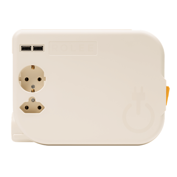 ROLEE L automata hosszabbító 1db földelt + 1db földeletlen + 2db USB aljzat 3,5m Gyöngyfehér ROLEE L automata hosszabbító 1db földelt + 1db földeletlen + 2db USB aljzat 3,5m Gyöngyfehér